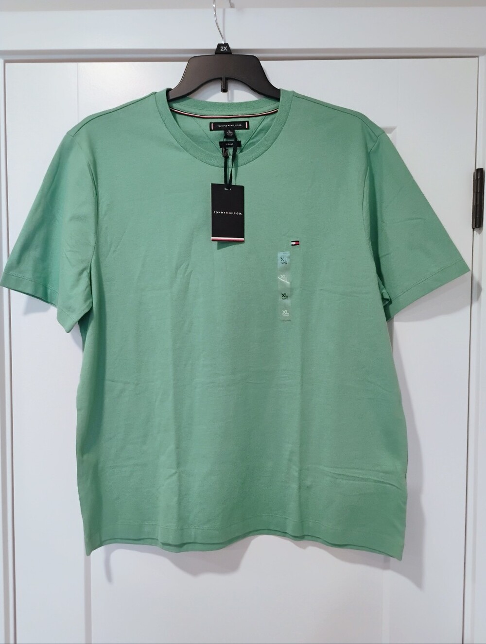 NWT XL Tommy Hilfiger Mint Green Crew Neck Short Sleeve Tee T-shirt NEW